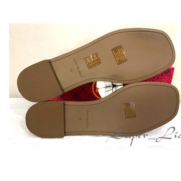 NEW Tory Burch Women's Ines Cage Metallic Leather Slide - Picture 8 of 9